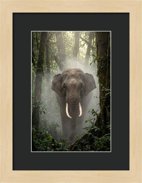 Mighty Presence In Misty Forest
