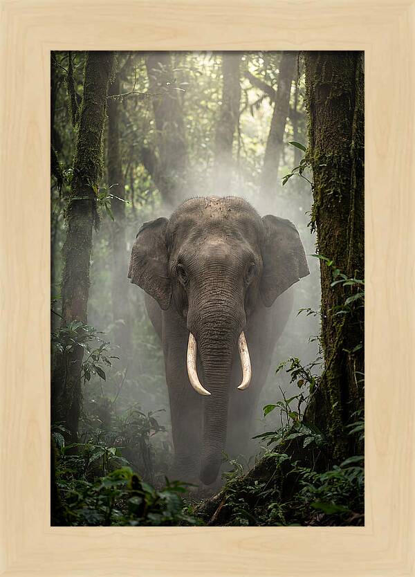 Mighty Presence In Misty Forest