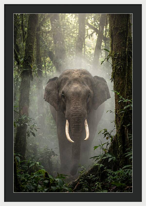 Mighty Presence In Misty Forest