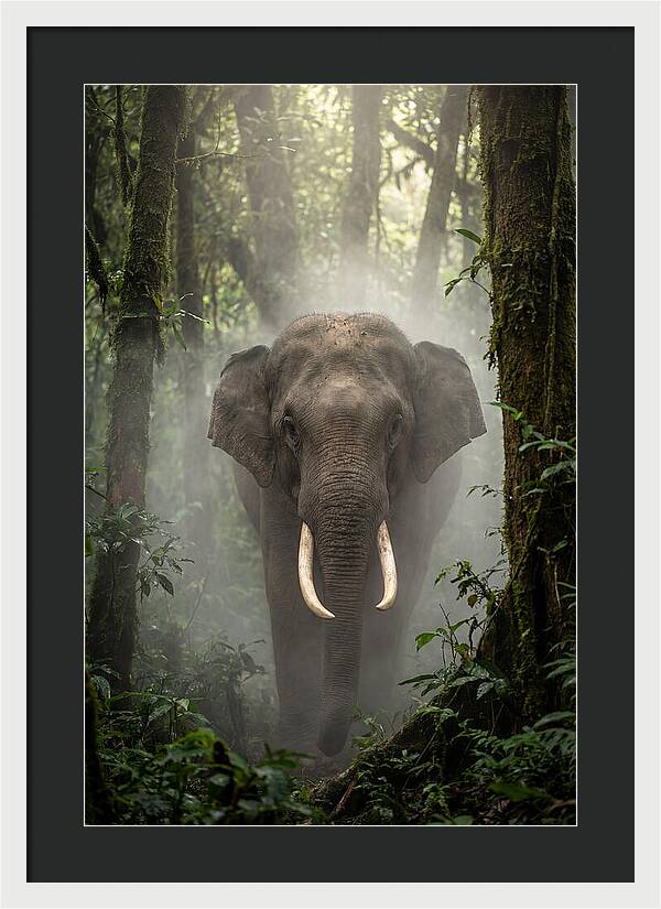 Mighty Presence In Misty Forest