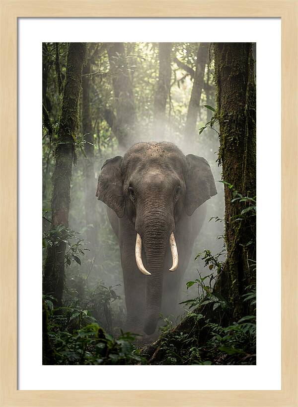 Mighty Presence In Misty Forest