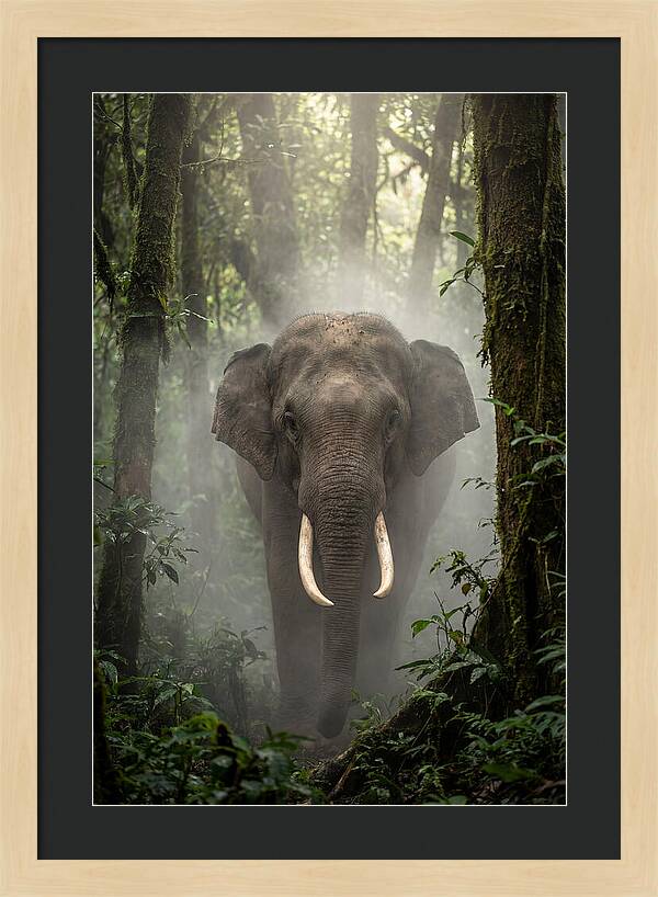 Mighty Presence In Misty Forest