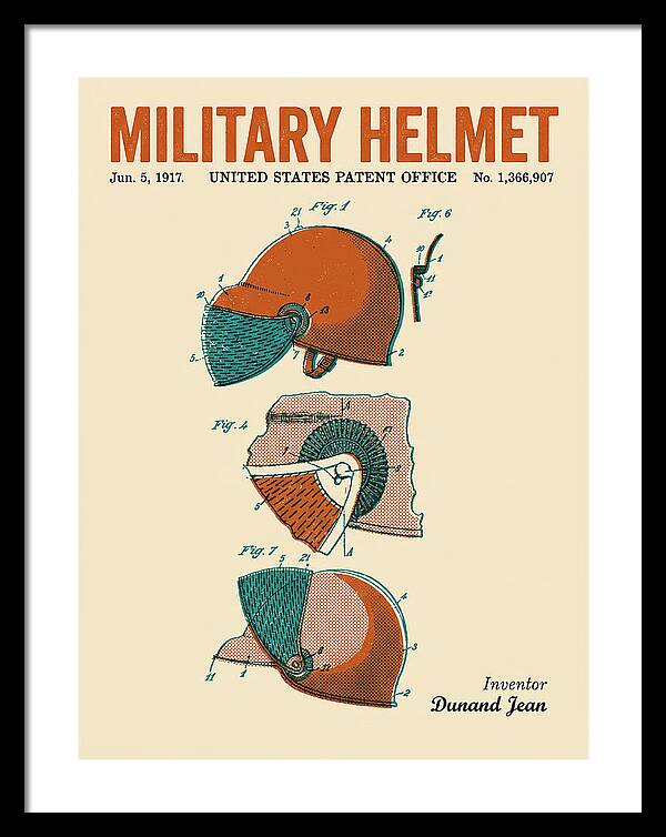 Military Helmet Retro Patent Us1366907