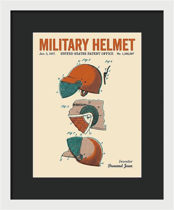 Military Helmet Retro Patent Us1366907