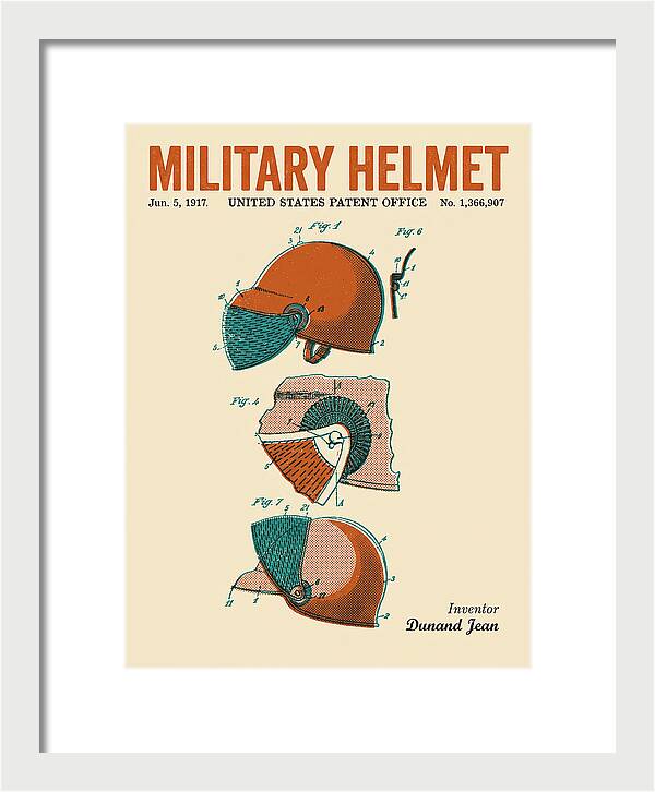 Military Helmet Retro Patent Us1366907