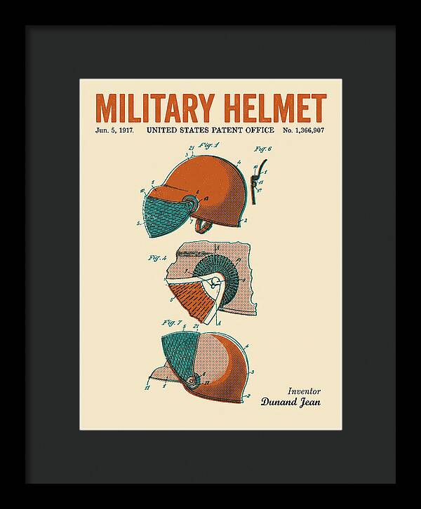 Military Helmet Retro Patent Us1366907