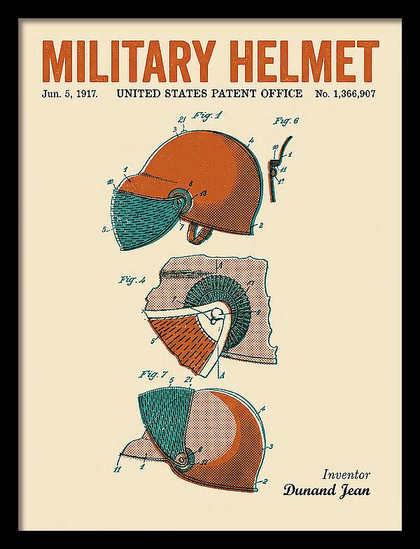 Military Helmet Retro Patent Us1366907