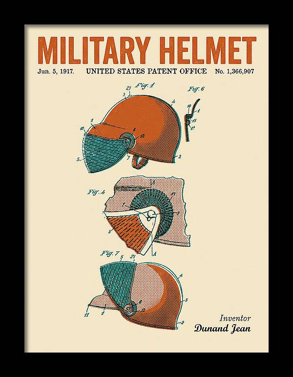 Military Helmet Retro Patent Us1366907