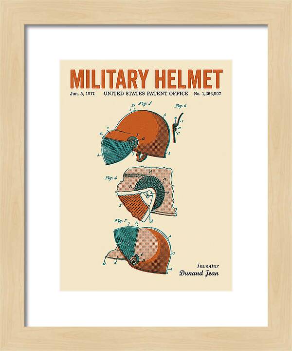 Military Helmet Retro Patent Us1366907