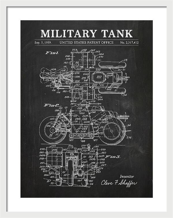 Military Tank Chalkboard Patent Us2317412