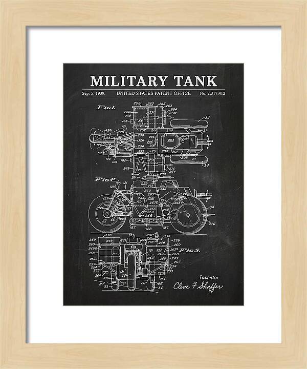 Military Tank Chalkboard Patent Us2317412