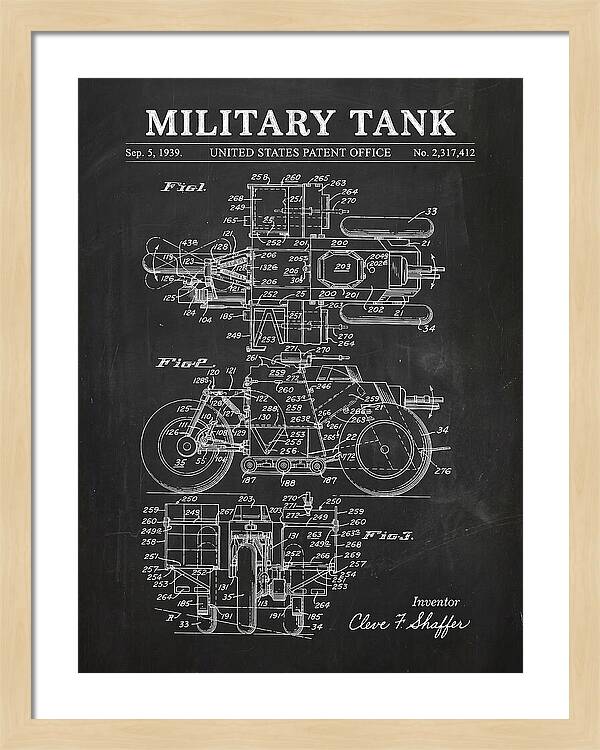 Military Tank Chalkboard Patent Us2317412
