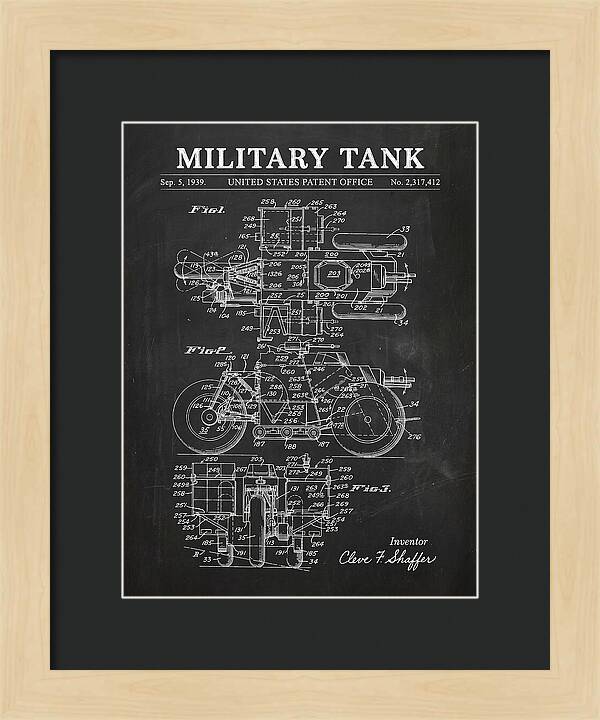 Military Tank Chalkboard Patent Us2317412