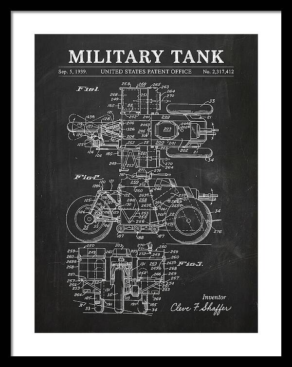 Military Tank Chalkboard Patent Us2317412