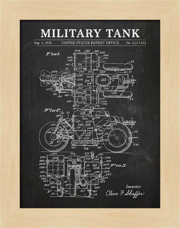 Military Tank Chalkboard Patent Us2317412