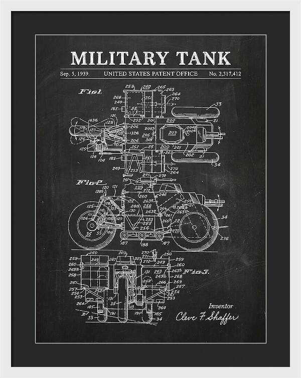 Military Tank Chalkboard Patent Us2317412