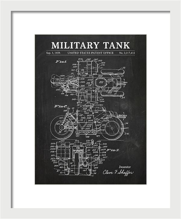 Military Tank Chalkboard Patent Us2317412