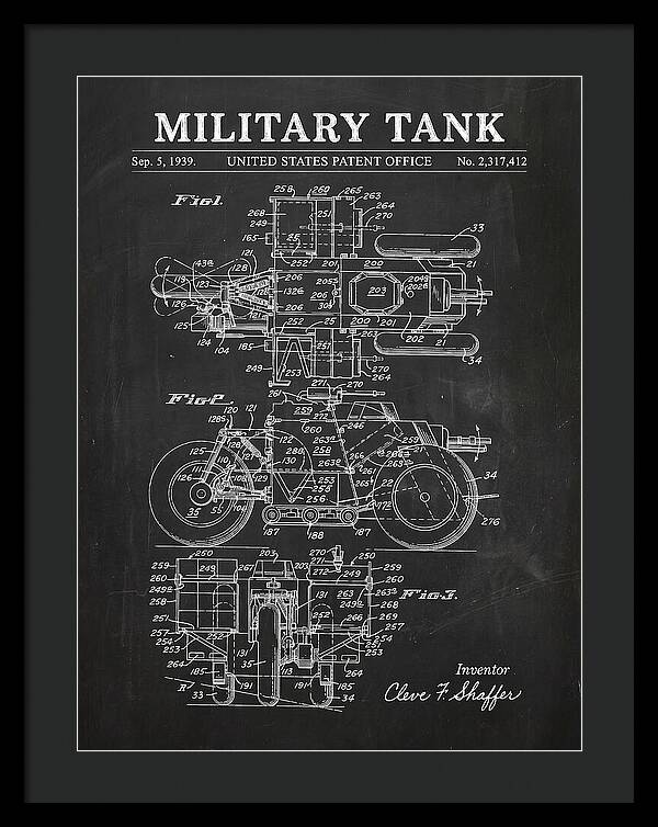Military Tank Chalkboard Patent Us2317412