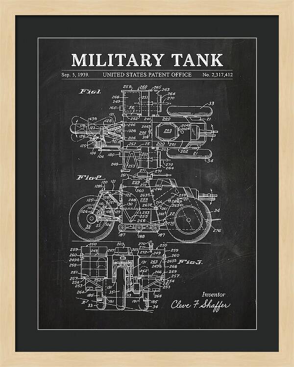 Military Tank Chalkboard Patent Us2317412