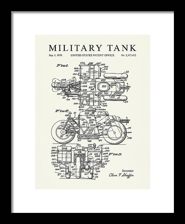 Military Tank Minimalist Patent Us2317412