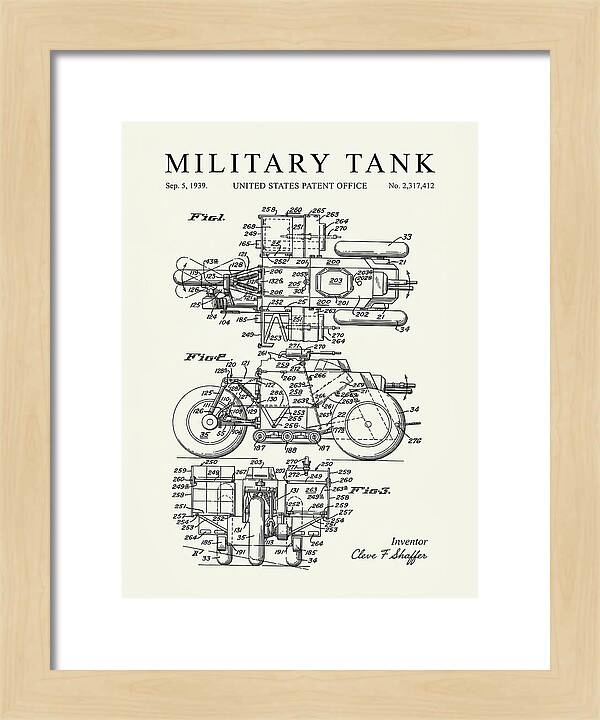 Military Tank Minimalist Patent Us2317412