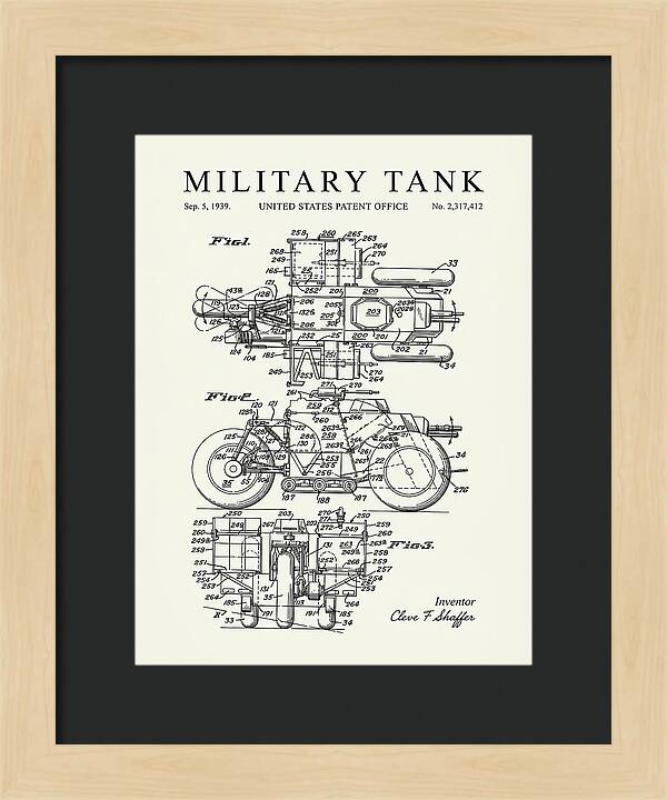 Military Tank Minimalist Patent Us2317412