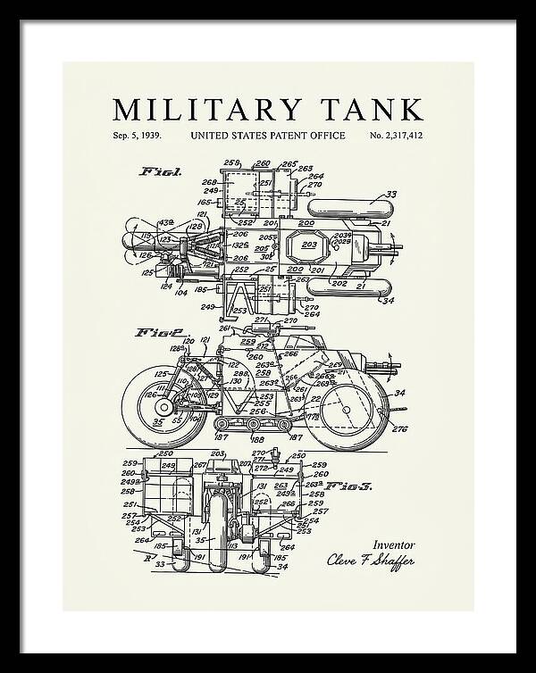 Military Tank Minimalist Patent Us2317412