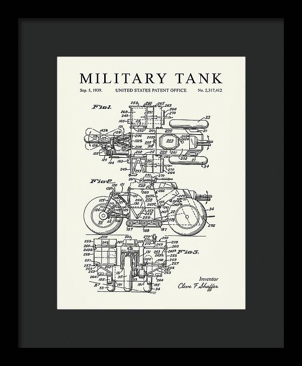 Military Tank Minimalist Patent Us2317412