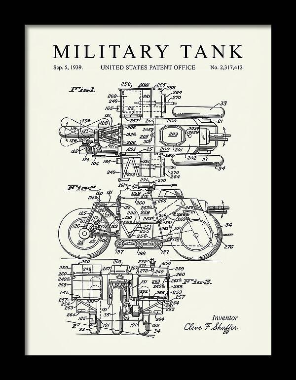 Military Tank Minimalist Patent Us2317412