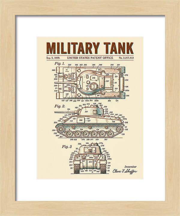Military Tank Retro Patent Us2317412