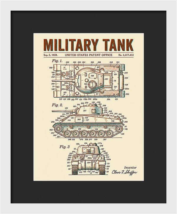 Military Tank Retro Patent Us2317412