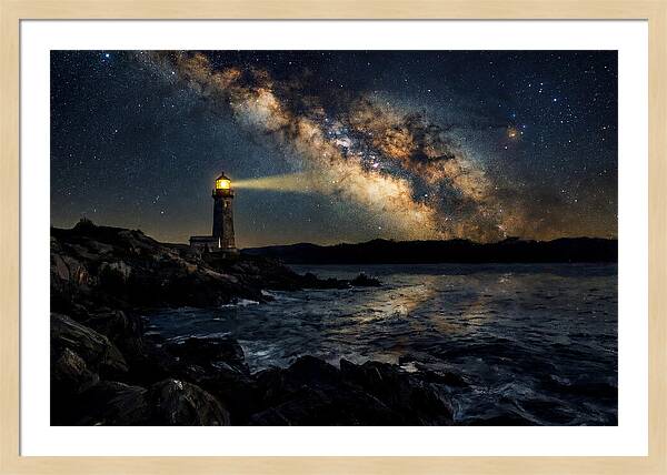 Milky Way Illuminating The Lighthouse