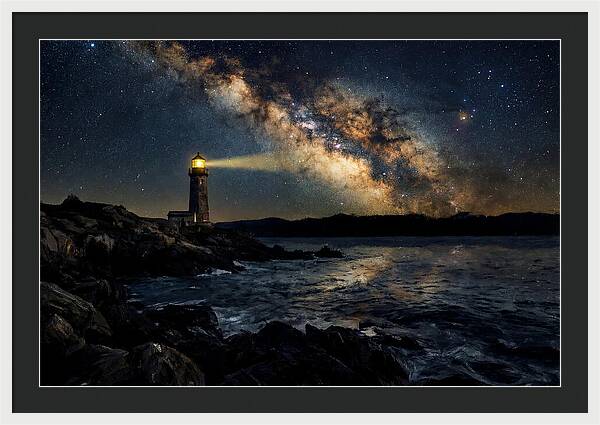 Milky Way Illuminating The Lighthouse
