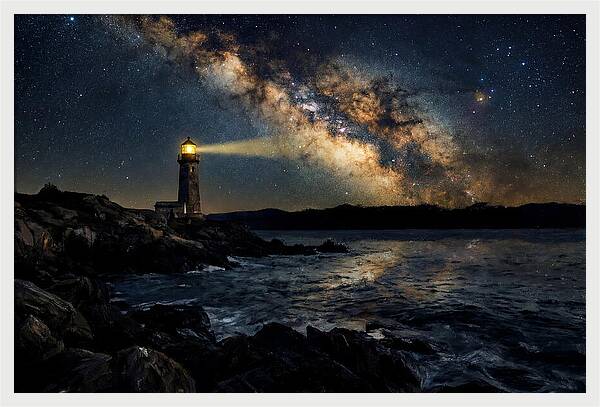 Milky Way Illuminating The Lighthouse