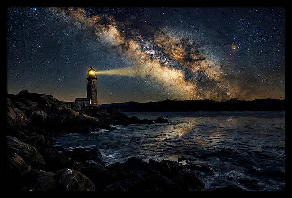 Milky Way Illuminating The Lighthouse