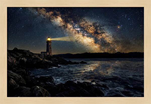 Milky Way Illuminating The Lighthouse