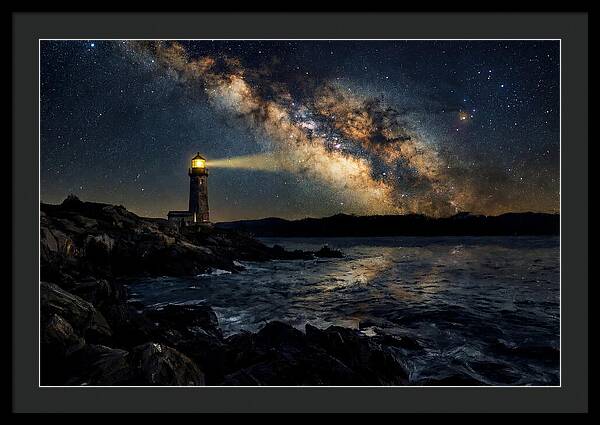 Milky Way Illuminating The Lighthouse