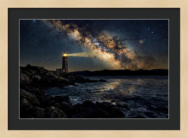 Milky Way Illuminating The Lighthouse