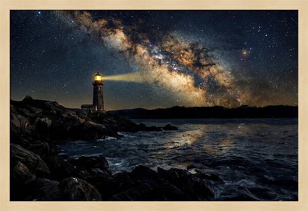 Milky Way Illuminating The Lighthouse