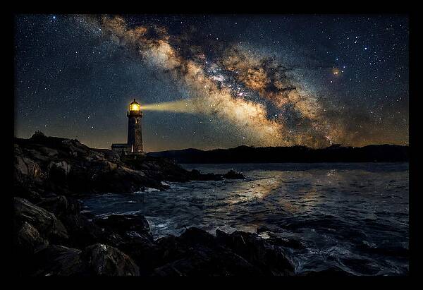 Milky Way Illuminating The Lighthouse