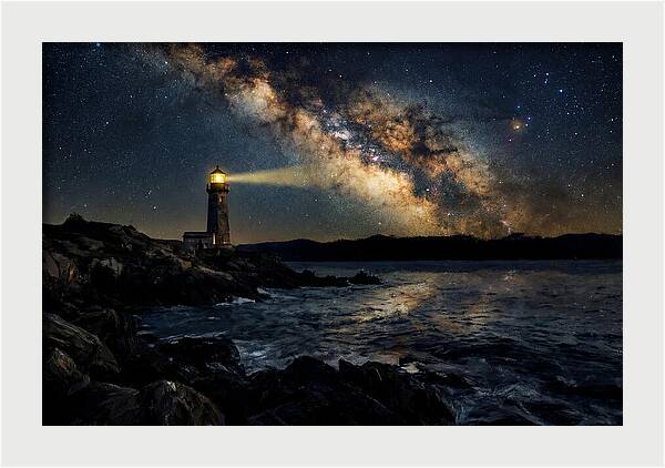 Milky Way Illuminating The Lighthouse