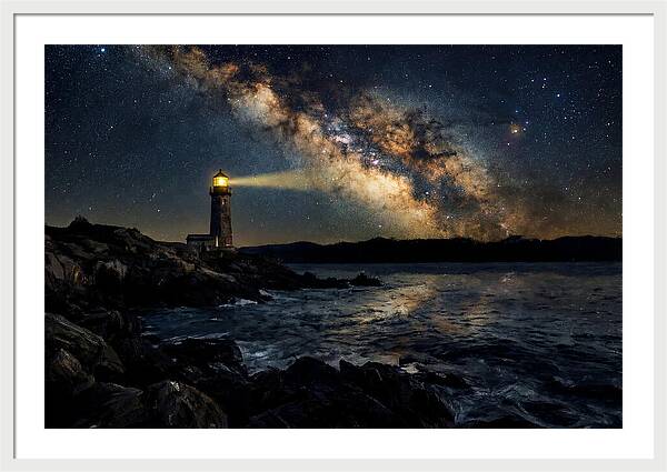 Milky Way Illuminating The Lighthouse
