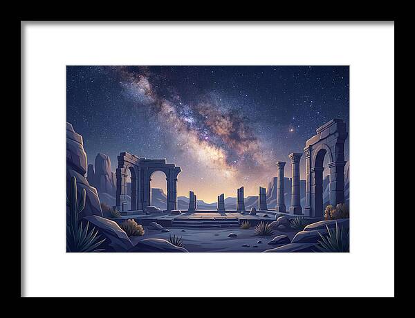 Milky Way Over Ancient Ruins