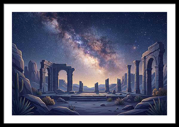 Milky Way Over Ancient Ruins