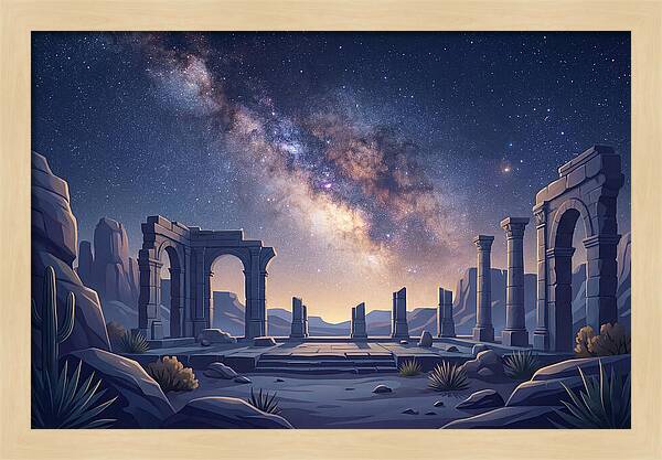Milky Way Over Ancient Ruins