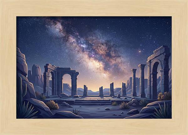 Milky Way Over Ancient Ruins