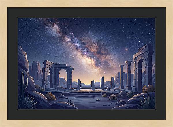 Milky Way Over Ancient Ruins