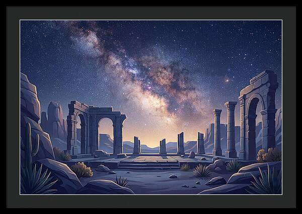 Milky Way Over Ancient Ruins