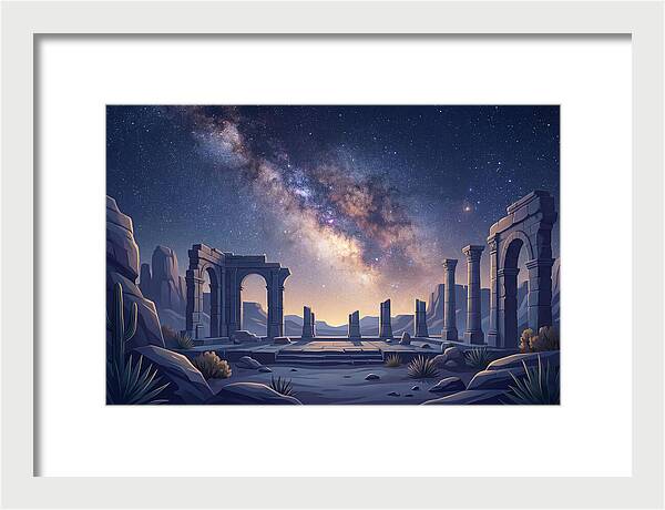 Milky Way Over Ancient Ruins