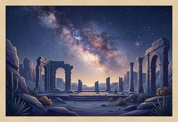 Milky Way Over Ancient Ruins